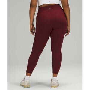 Lululemon Invigorate High-Rise Tight 25" Size 10 Red Merlot